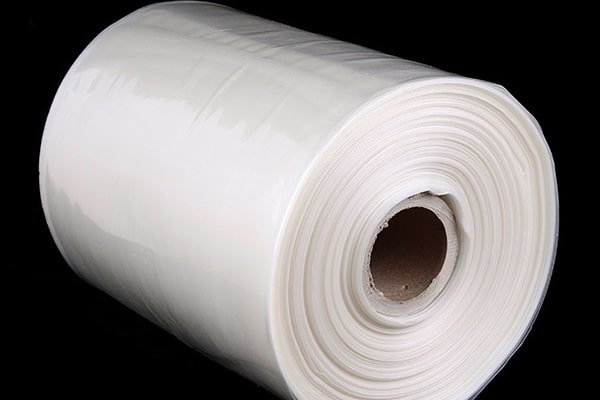 A roll of thick POF shrink film