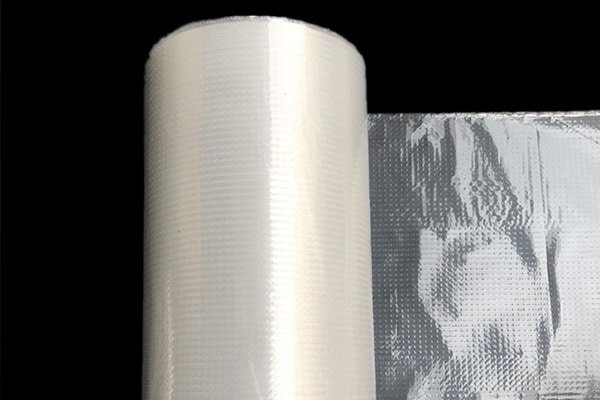 A corner of the shrink film used